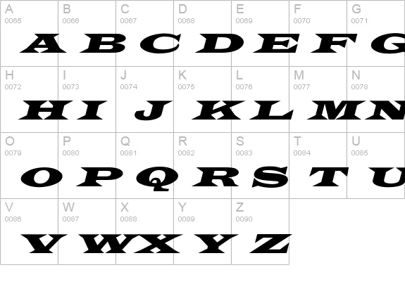 James-WideExtObl-Normal uppercase A-Z preview