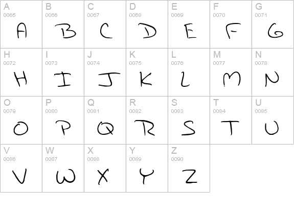 JAMI uppercase A-Z preview