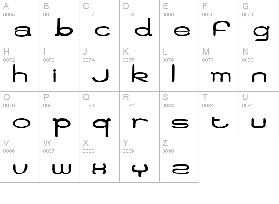 Jamiro uppercase A-Z preview