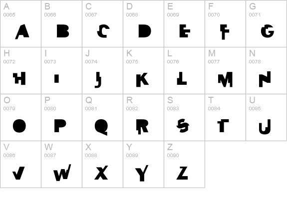 Janaki-Black uppercase A-Z preview