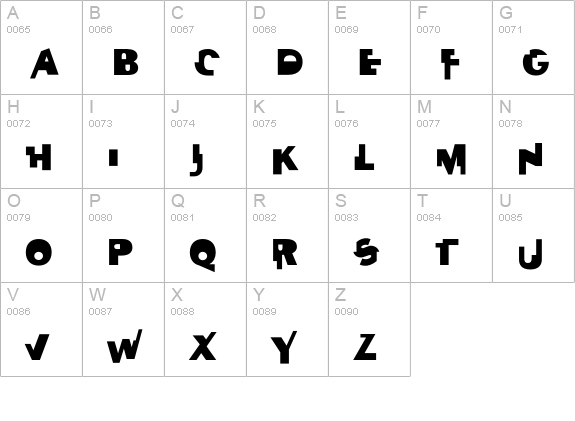 Janaki-Bold uppercase A-Z preview
