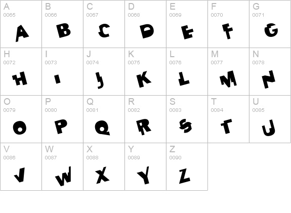 Janaki-BoldItalic uppercase A-Z preview