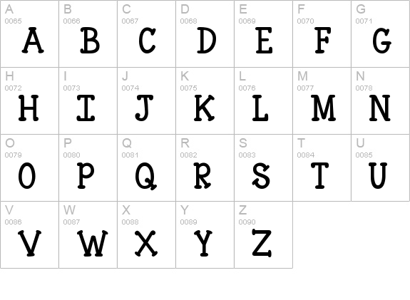 Janda Closer To Free uppercase A-Z preview