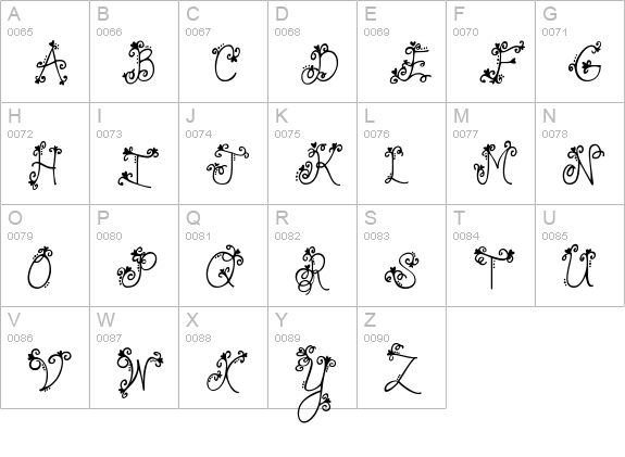 Janda Swirly Twirly uppercase A-Z preview