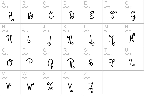 Jandles uppercase A-Z preview