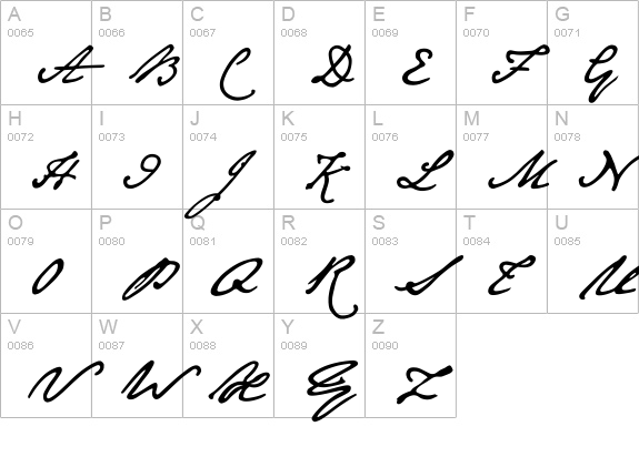 JaneAusten uppercase A-Z preview