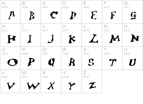 Jangly Bounce uppercase A-Z preview