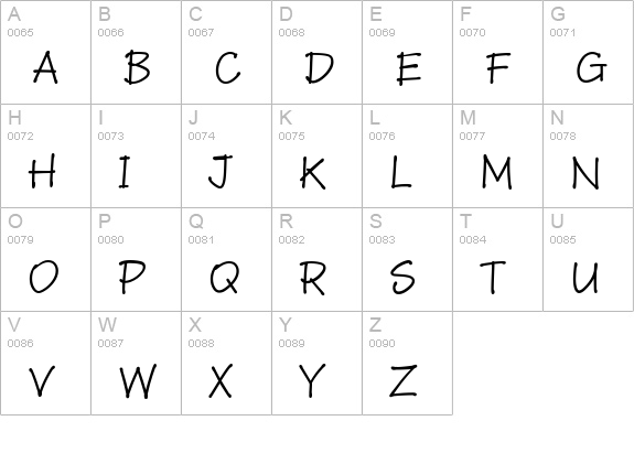 JanieHmk uppercase A-Z preview