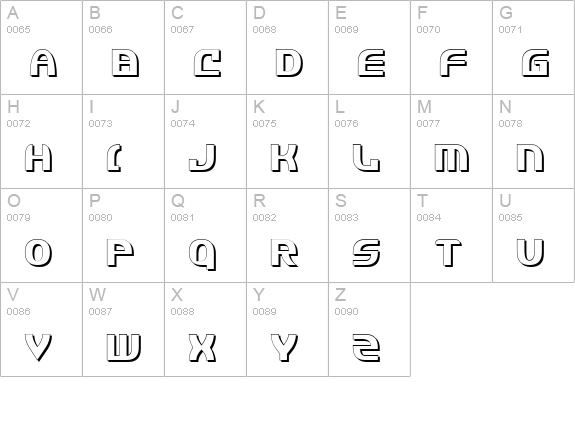 Jannisaries Shadow uppercase A-Z preview