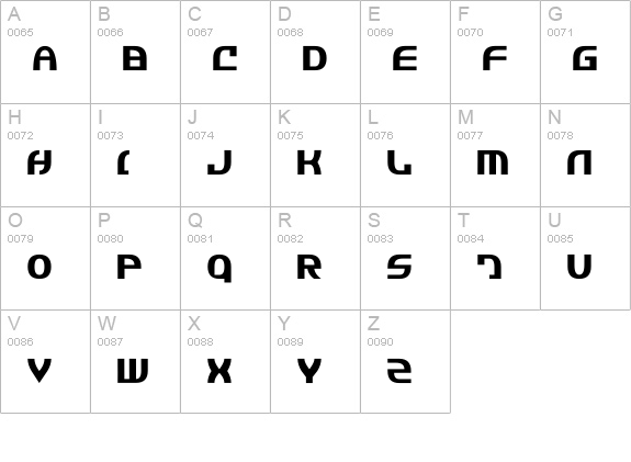 Jannisary Sword uppercase A-Z preview