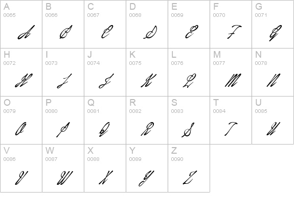 January Script Personal Use uppercase A-Z preview
