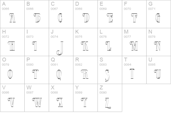 JanuaryOpen uppercase A-Z preview