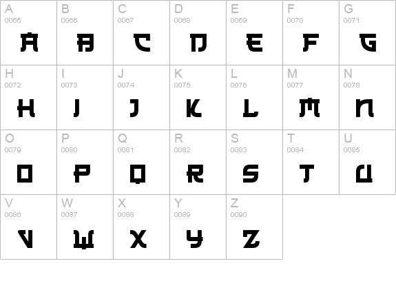 Japanese 3017 uppercase A-Z preview