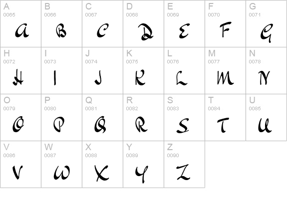 Japanese Tourist uppercase A-Z preview