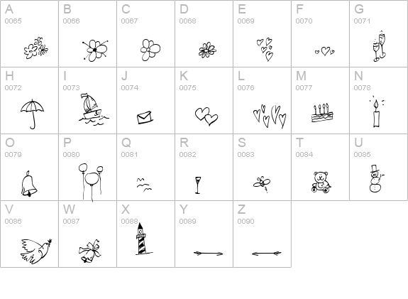 JasminumExtra uppercase A-Z preview