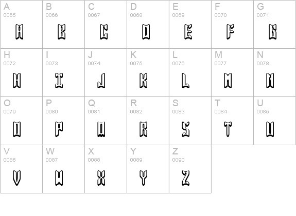 Jasper BRK uppercase A-Z preview
