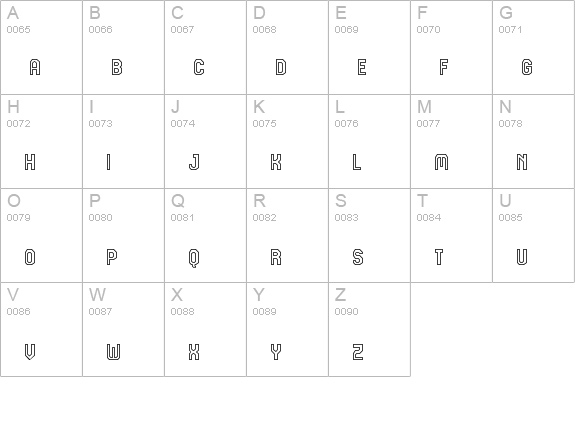 JD Garden Regular uppercase A-Z preview