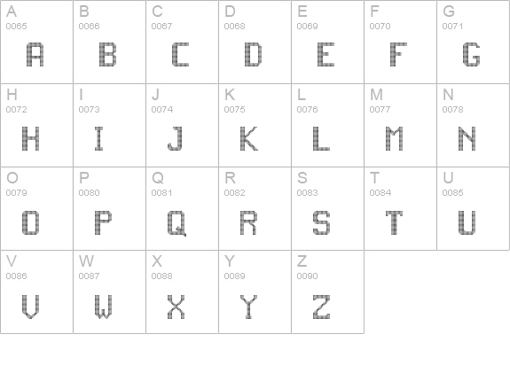 JD LED5 Regular uppercase A-Z preview