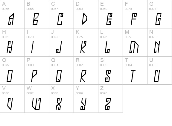 Jealousy uppercase A-Z preview