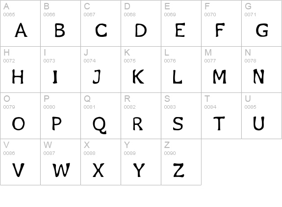 Jecko Legacy uppercase A-Z preview