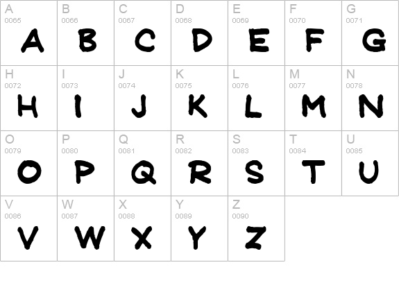 JeffreyPrint JL uppercase A-Z preview