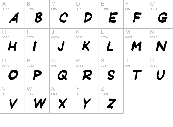 JeffreyPrint JL Italic uppercase A-Z preview