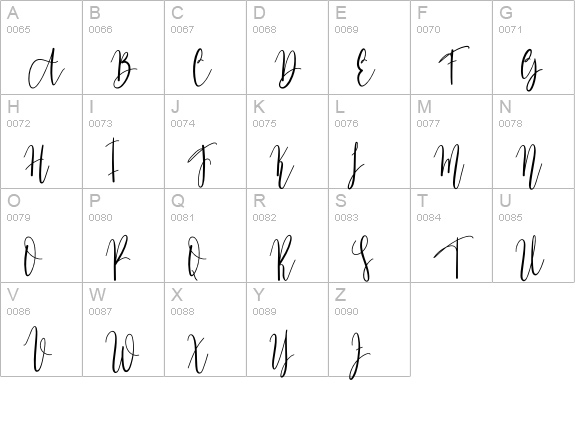 Jellitagirl uppercase A-Z preview
