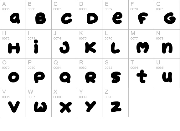 Jelly Donuts uppercase A-Z preview