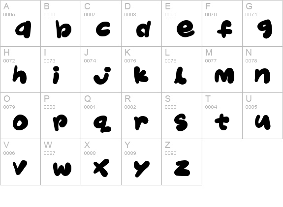 Jelly Kids
 uppercase A-Z preview