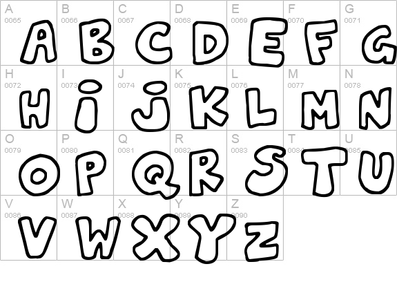 Jelly Wobblers
 uppercase A-Z preview