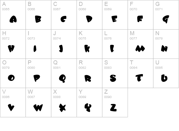 JellyBelly uppercase A-Z preview