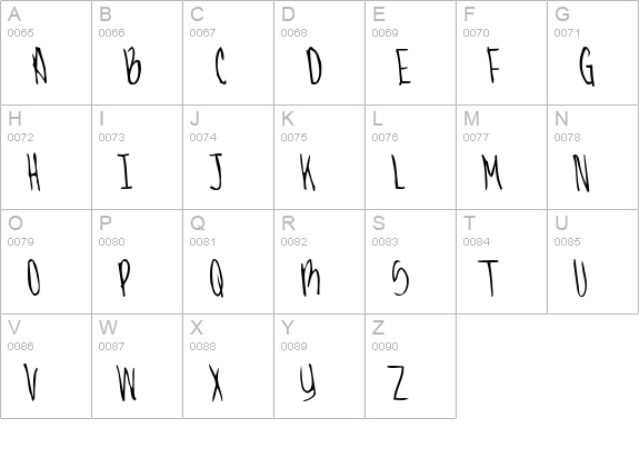 Jenna uppercase A-Z preview