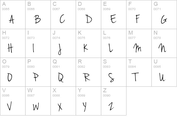 Jenna Sue uppercase A-Z preview