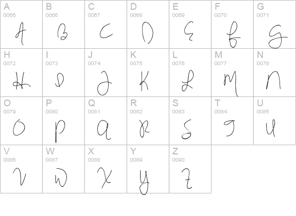 Jennifer Lynne uppercase A-Z preview