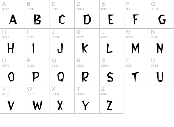 Jenufa uppercase A-Z preview