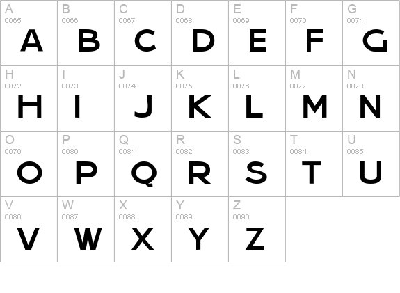 Jera Sans JL uppercase A-Z preview