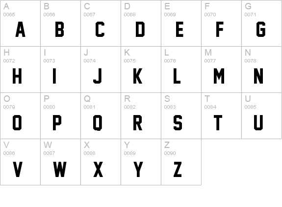 Jersey M54 uppercase A-Z preview
