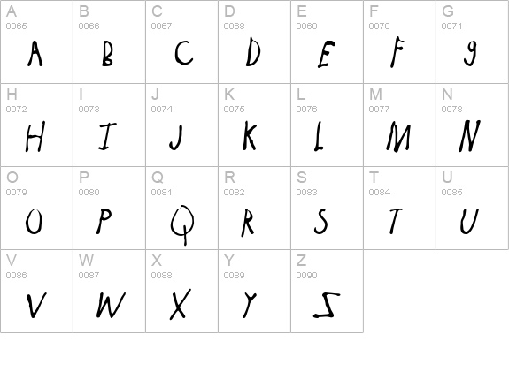 Jessica Oblique uppercase A-Z preview