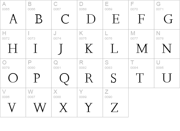 JessicaSerial-Light-Regular uppercase A-Z preview