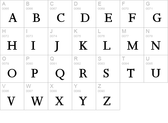 JessicaSerial-Medium-Regular uppercase A-Z preview