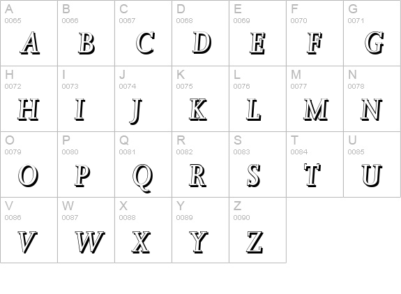 JessicaShadow-Italic uppercase A-Z preview