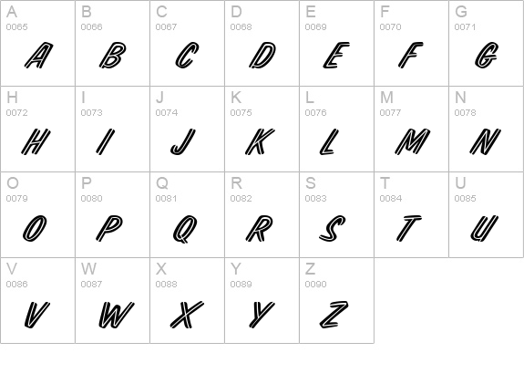 Jest Inline uppercase A-Z preview
