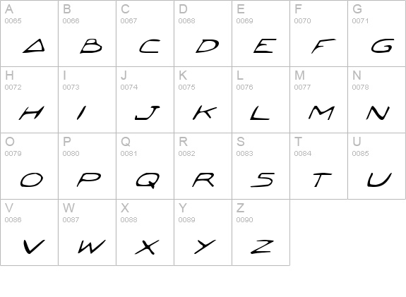Jetta Italic uppercase A-Z preview