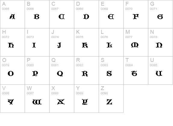 JF Cotswold Letters uppercase A-Z preview