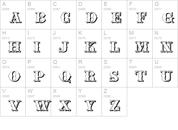 JFFerrule uppercase A-Z preview