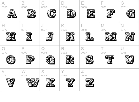 JFHollyDayz uppercase A-Z preview