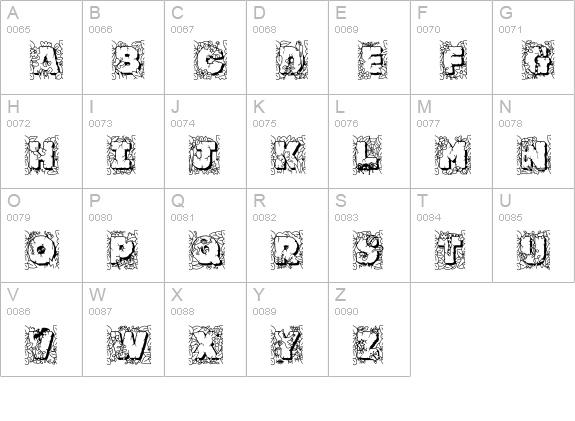 JFJungleRock uppercase A-Z preview
