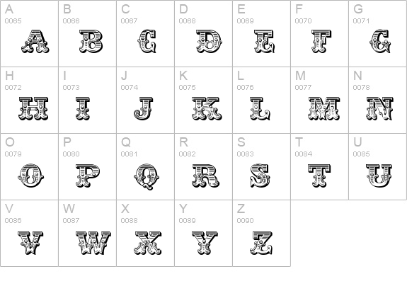 JFRingmaster uppercase A-Z preview