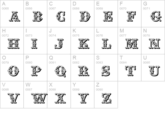 JFWinterFair uppercase A-Z preview