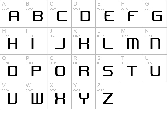 JH_Digital Nominal uppercase A-Z preview